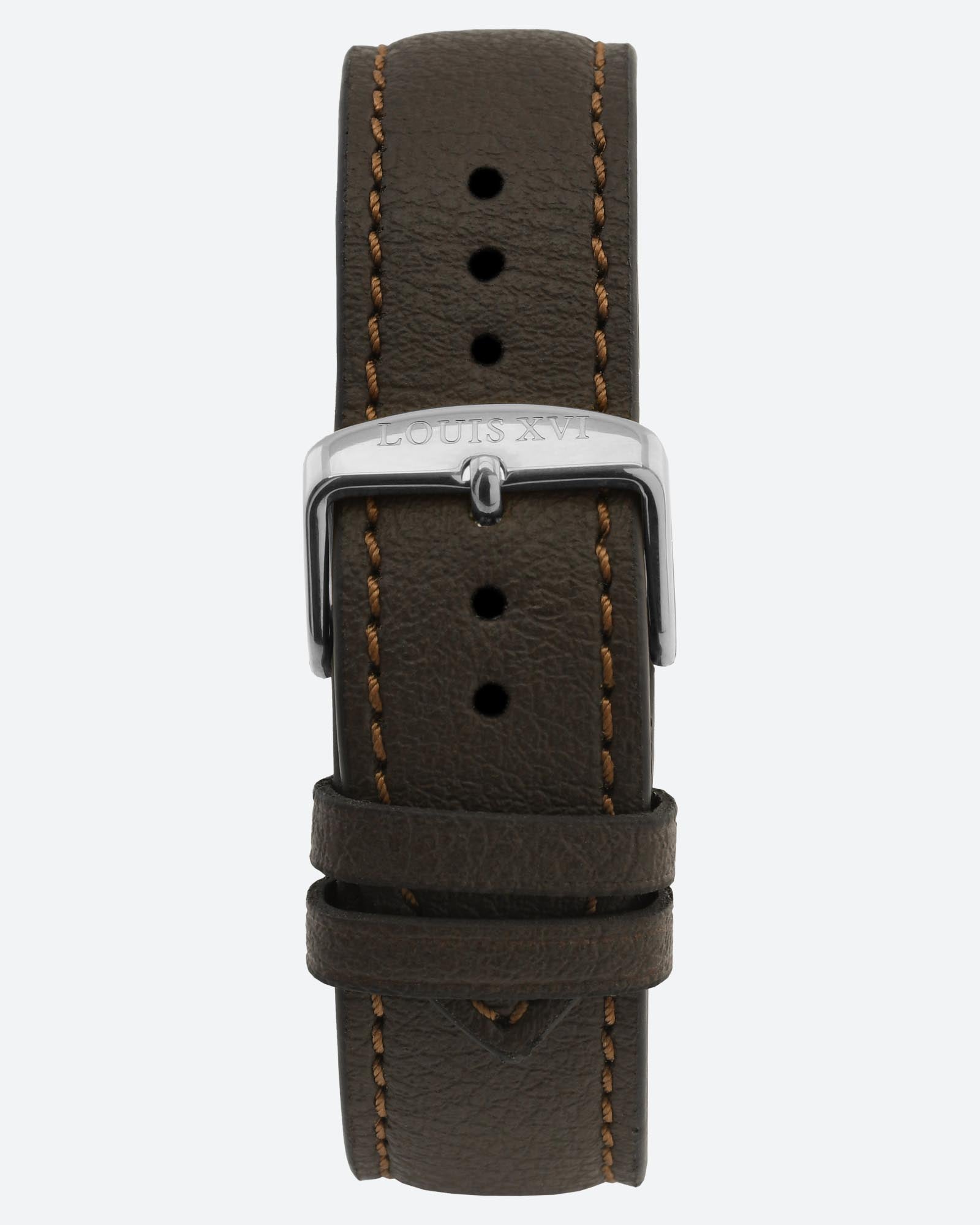 Armband Apfelleder - Braun/Silber
