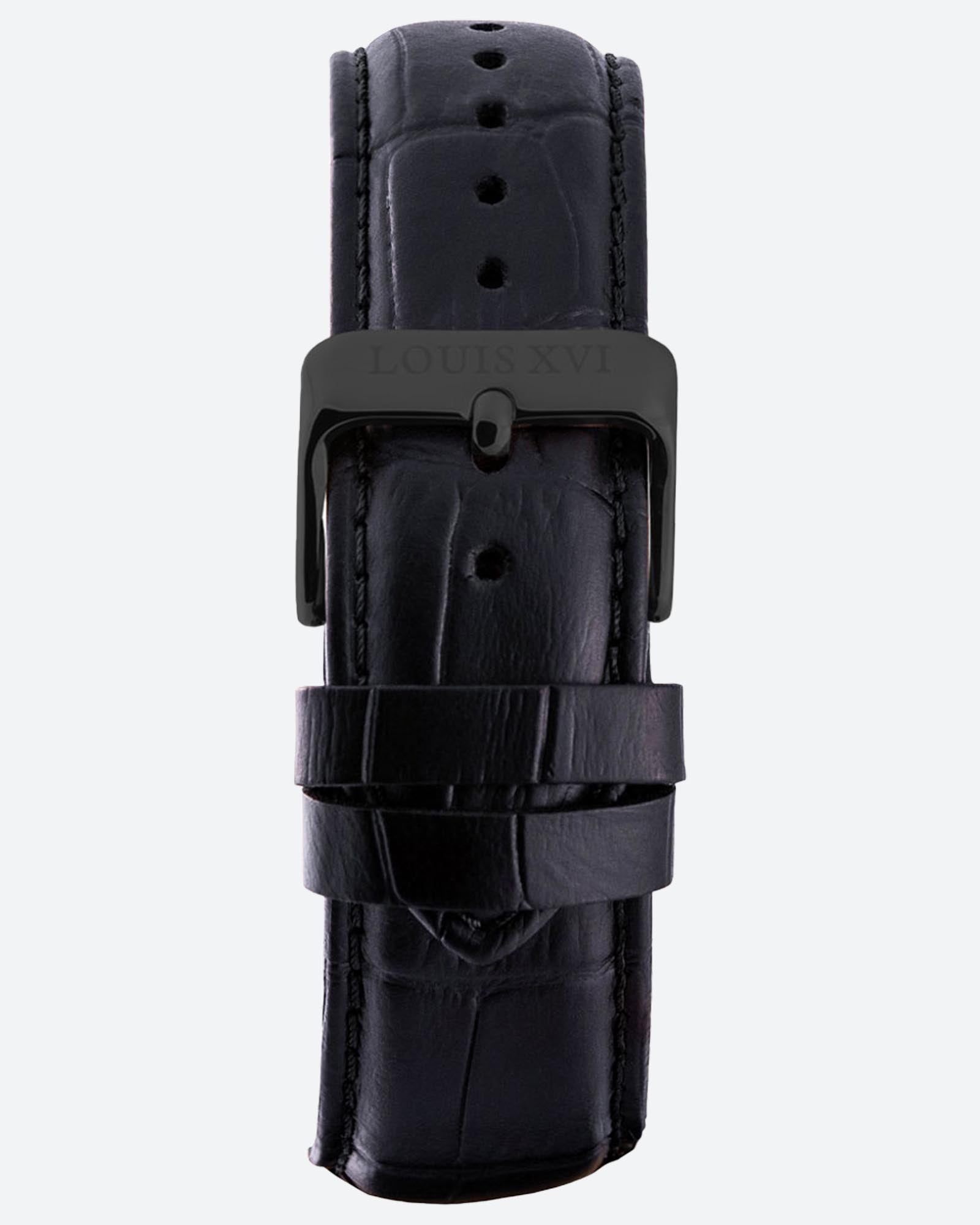 Bracelet en cuir - Noir/Noir