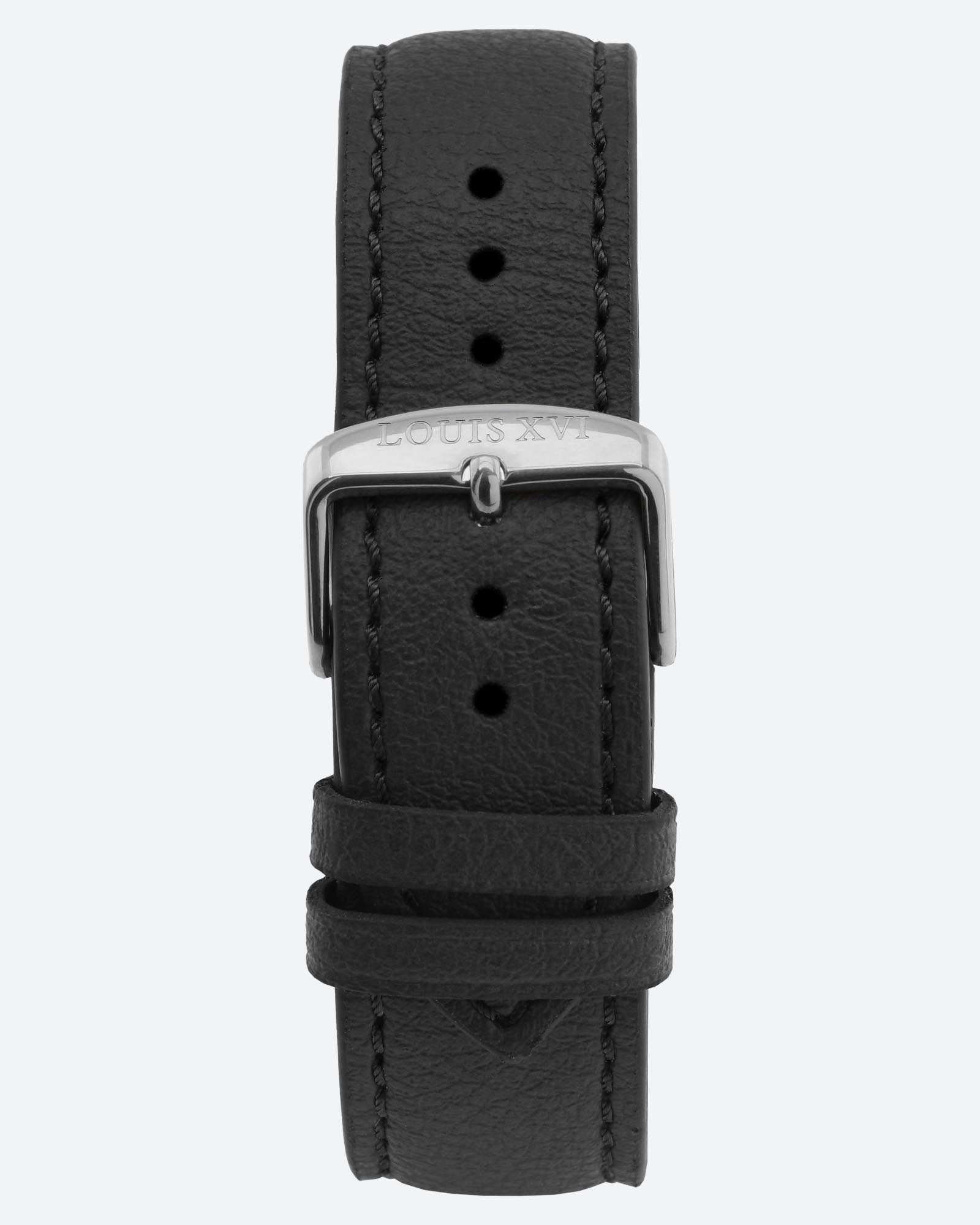 Armband Apfelleder - Schwarz/Silber
