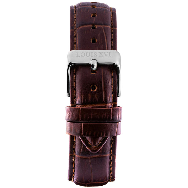 Leather strap - Brown/Silver